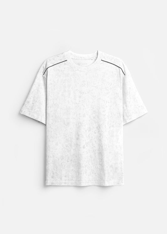 Áo Thun Thoáng Mát Vải Hiệu Ứng Loang The Weekend 027 Trắng