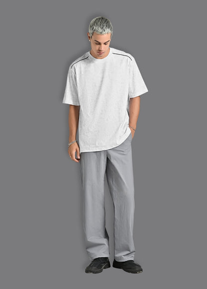 Áo Thun Thoáng Mát Vải Hiệu Ứng Loang The Weekend 027 Trắng