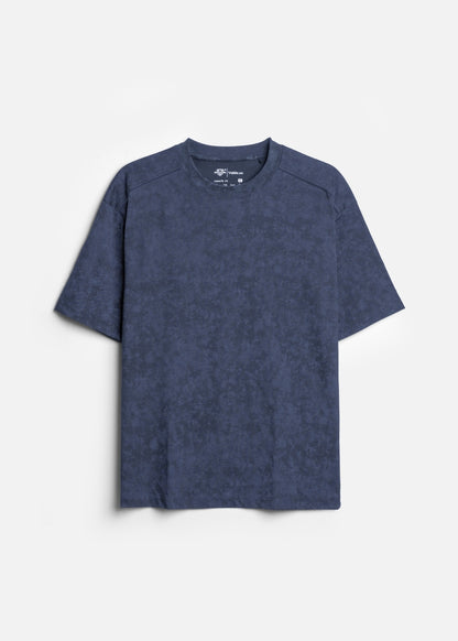 Áo Thun Thoáng Mát Vải Hiệu Ứng Loang The Weekend 027 Xanh Dương Đậm