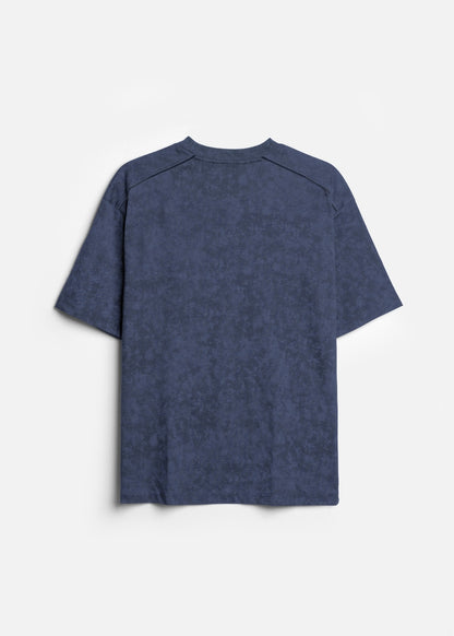 Áo Thun Thoáng Mát Vải Hiệu Ứng Loang The Weekend 027 Xanh Dương Đậm