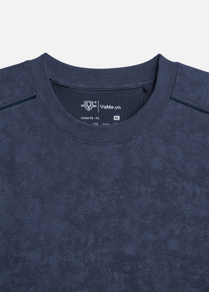 Áo Thun Thoáng Mát Vải Hiệu Ứng Loang The Weekend 027 Xanh Dương Đậm