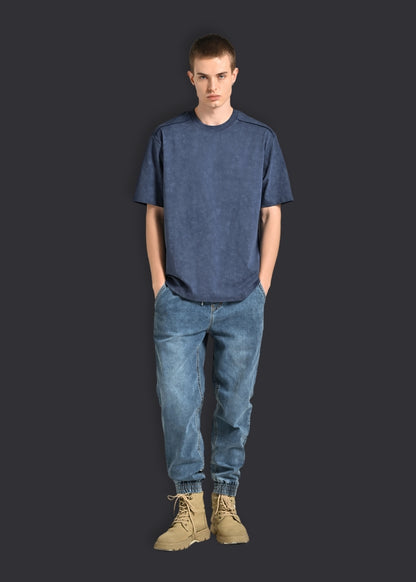 Áo Thun Thoáng Mát Vải Hiệu Ứng Loang The Weekend 027 Xanh Dương Đậm