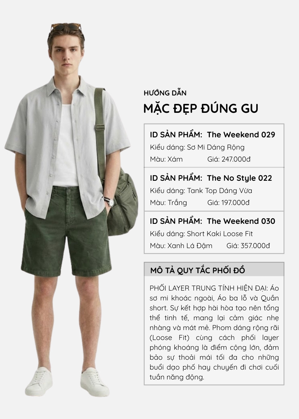 Áo Sơ Mi Tay Ngắn Thoáng Khí Ít Nhăn The Weekend 029 Xám