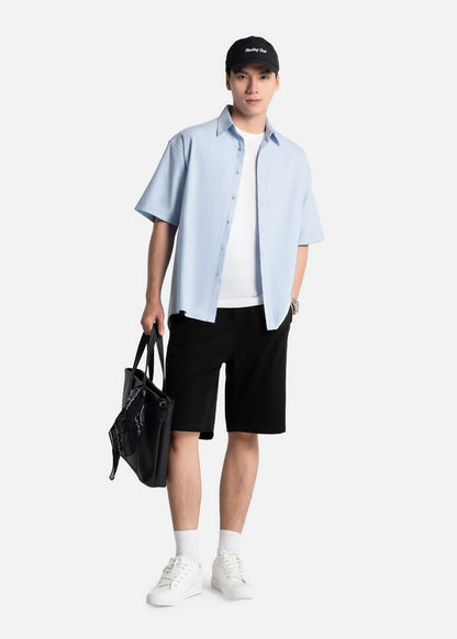 Áo Sơ Mi Tay Ngắn Thoáng Khí Ít Nhăn The Weekend 029 Xanh Dương