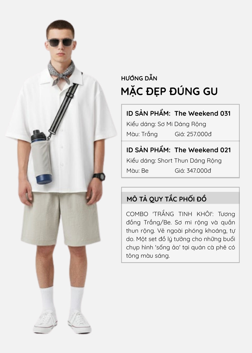 Áo Sơ Mi Tay Ngắn Nhẹ Bền The Weekend 031 Trắng