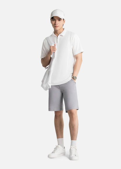 Áo Thun Polo Mesh Jacquard Thoáng Khí The Weekend 032 Trắng