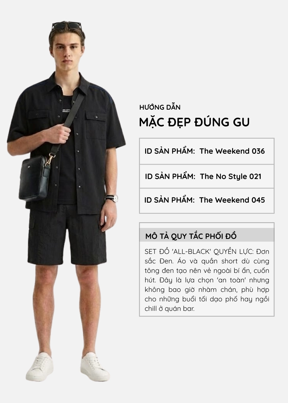 Áo Sơ Mi Tay Ngắn Nhẹ Thoáng Mát The Weekend 036 Đen