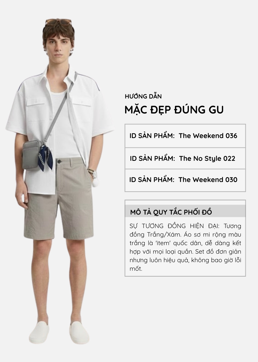 Áo Sơ Mi Tay Ngắn Nhẹ Thoáng Mát The Weekend 036 Trắng