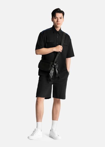 Áo Sơ Mi Tay Ngắn Nhẹ Thoáng Mát The Weekend 036 Đen