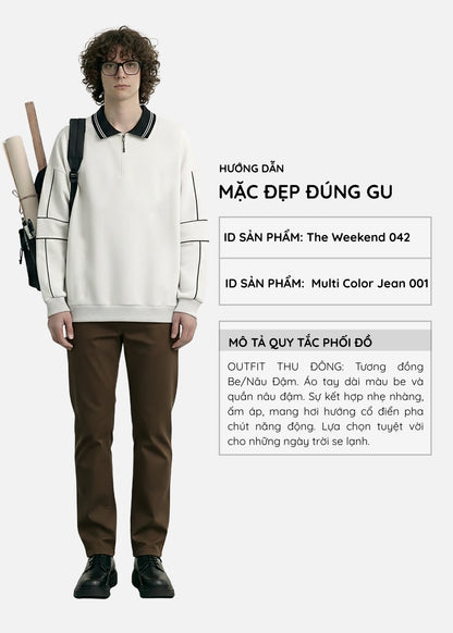 Quần Jeans Regular Fit Mềm Co Giãn Multi Color Jean 001 Nâu Đậm