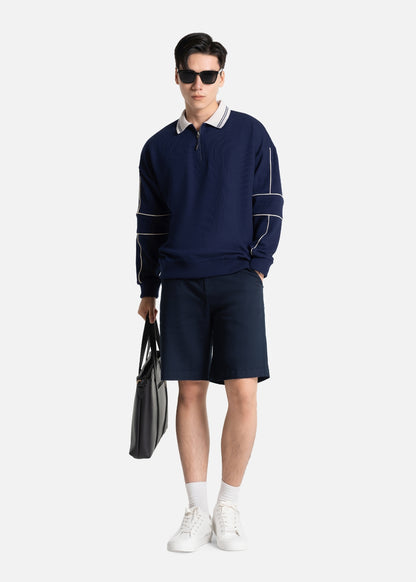 Áo Thun Tay Dài Cotna Thoáng Mát The Weekend 042 Xanh Dương Đậm