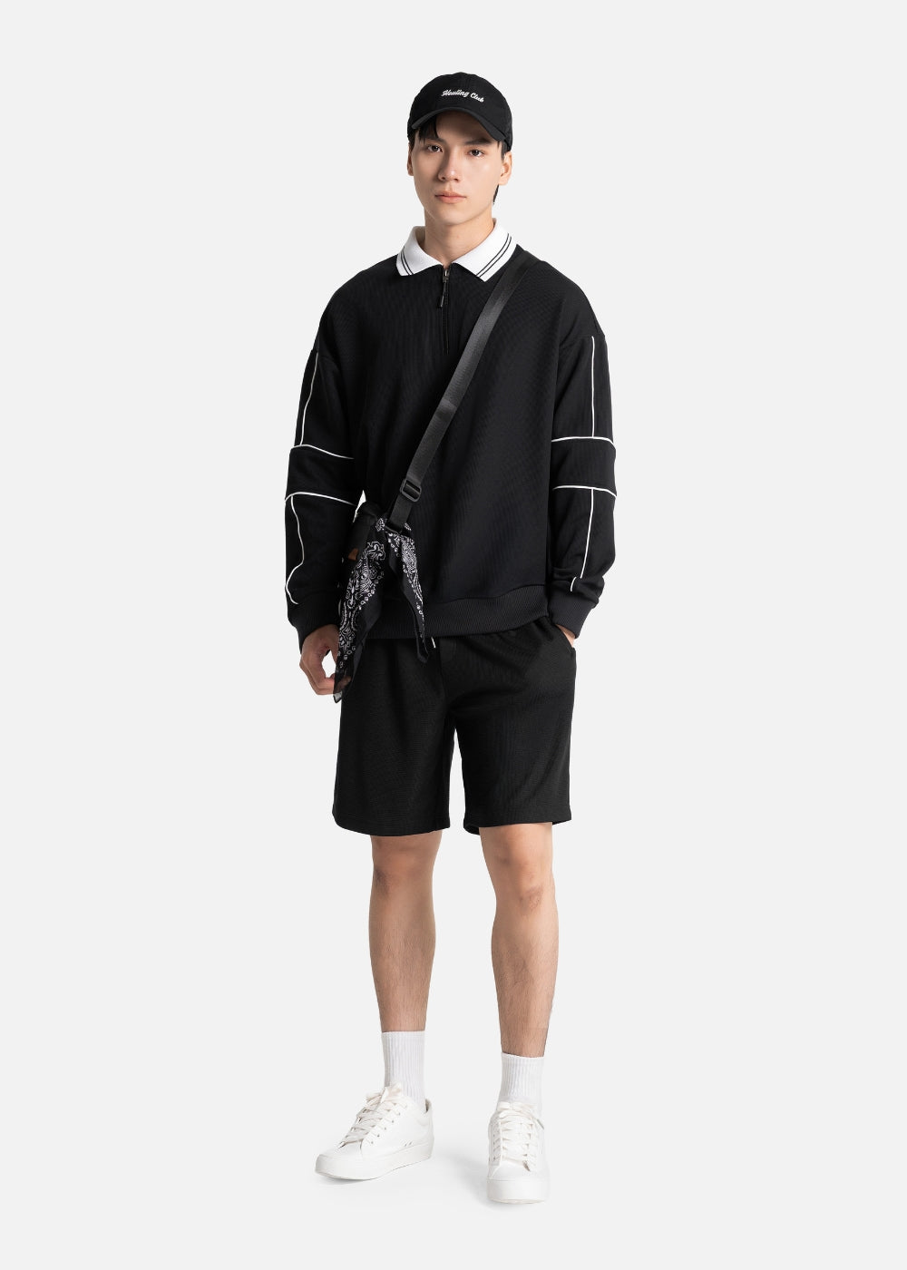 Áo Thun Tay Dài Cotna Thoáng Mát The Weekend 042 Đen