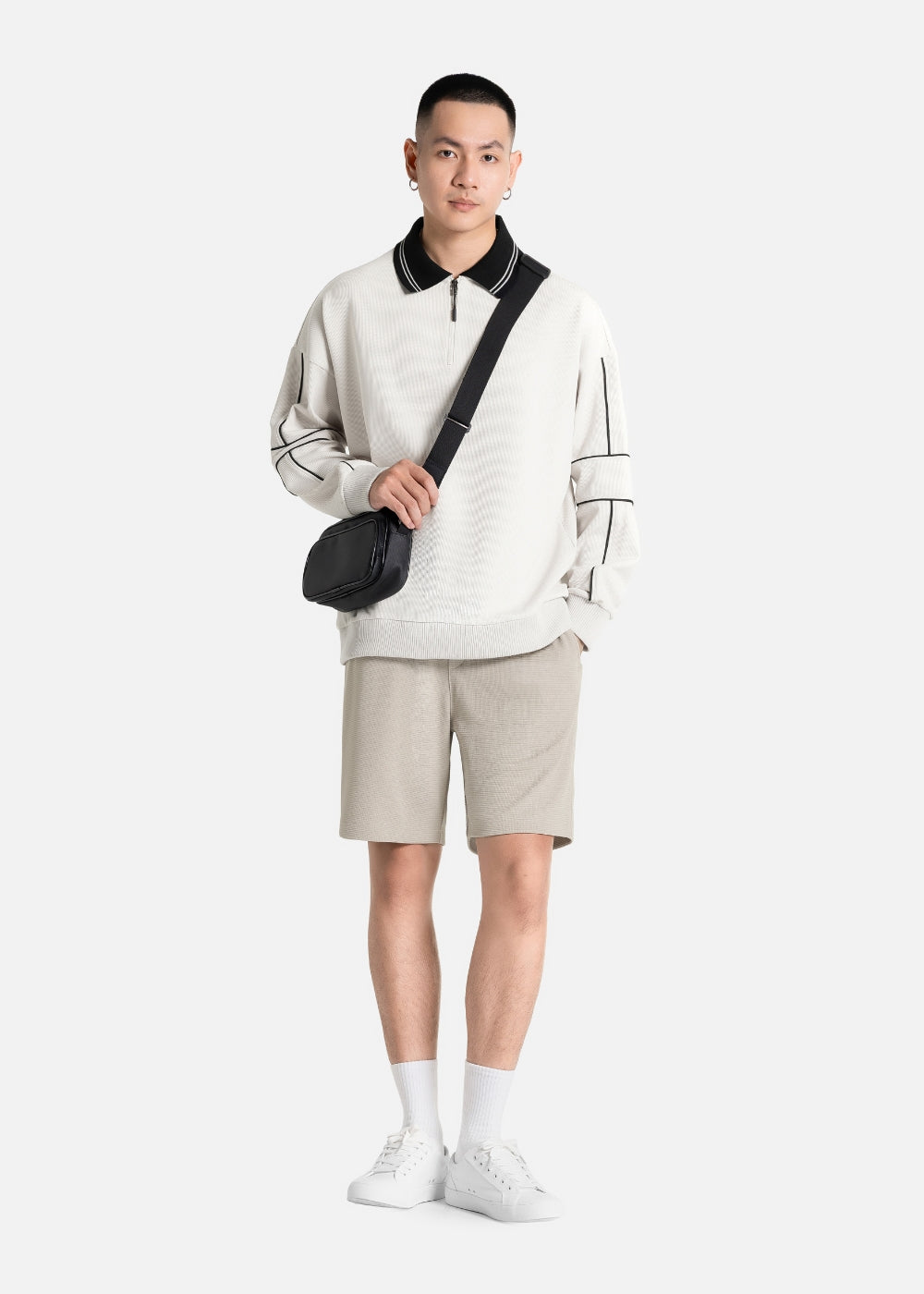 Quần Short Thun Waffle Thoáng Khí The Weekend 040 Nâu Nhạt