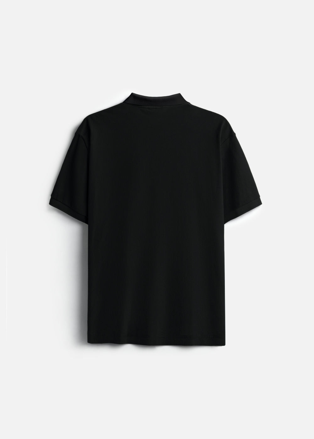 Áo Thun Cổ Polo  FlexFit™ Họa Tiết Sọc Vải Cá Sấu Cotton Mềm Mát The Weekend 047 Màu Đen 99 Dáng Vừa Vặn F3