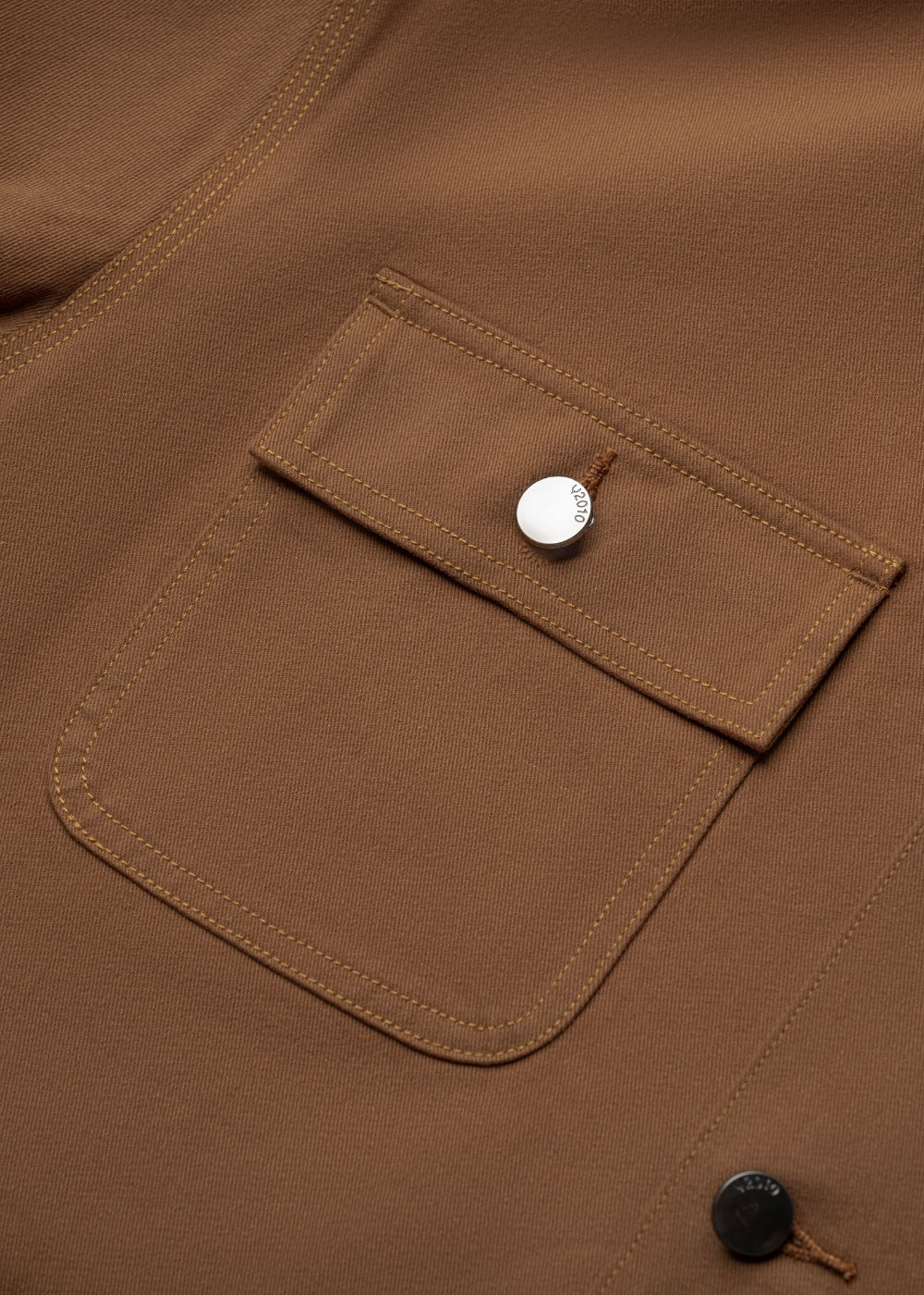 Áo Khoác Kaki Retro Bền Đứng Phom The Worker 001 Nâu Đậm