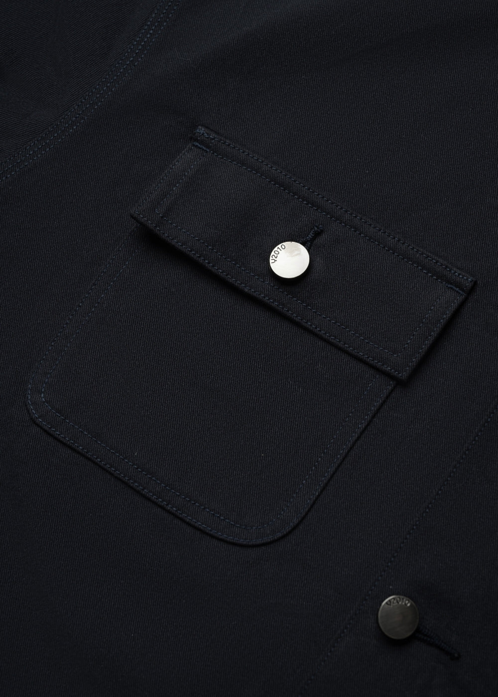 Áo Khoác Kaki Retro Bền Đứng Phom The Worker 001 Xanh Dương Đậm