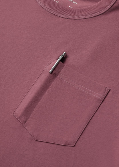 Áo Thun Tay Ngắn Cotton Wash Mềm Mại Kiểm Soát Mùi The Worker 003 Đỏ