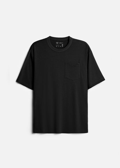 Áo Thun Tay Ngắn Cotton Wash Mềm Mại Kiểm Soát Mùi The Worker 003 Đen