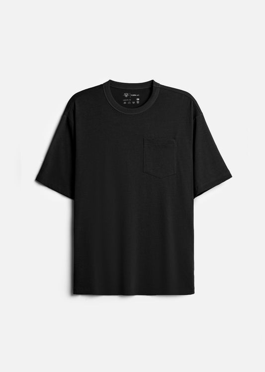 Áo Thun Tay Ngắn Cotton Wash Mềm Mại Kiểm Soát Mùi The Worker 003 Đen