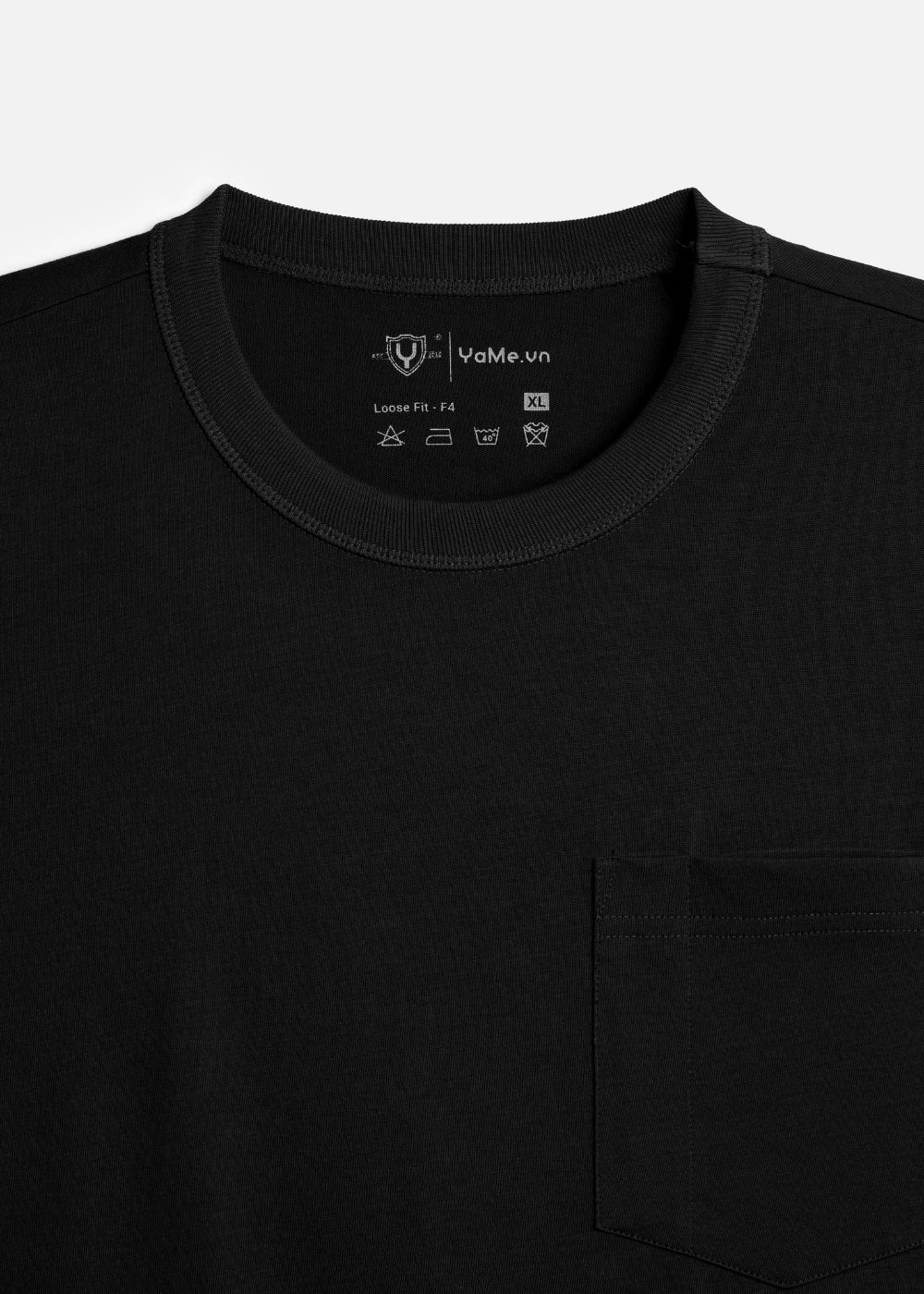 Áo Thun Tay Ngắn Cotton Wash Mềm Mại Kiểm Soát Mùi The Worker 003 Đen