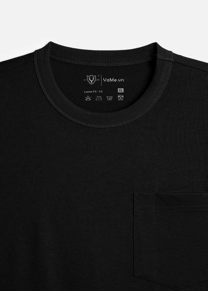 Áo Thun Tay Ngắn Cotton Wash Mềm Mại Kiểm Soát Mùi The Worker 003 Đen