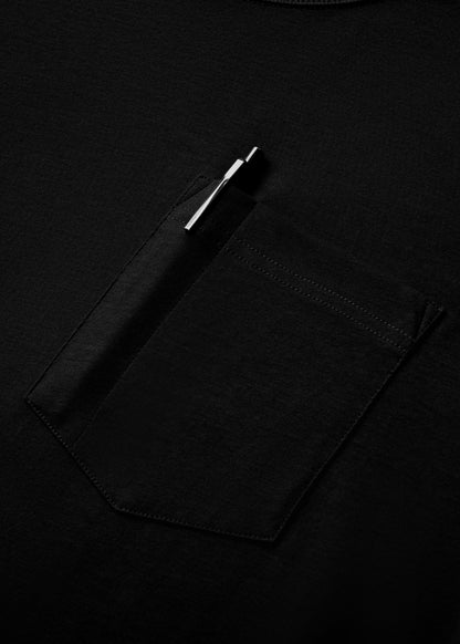 Áo Thun Tay Ngắn Cotton Wash Mềm Mại Kiểm Soát Mùi The Worker 003 Đen