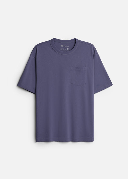 Áo Thun Tay Ngắn Cotton Wash Mềm Mại Kiểm Soát Mùi The Worker 003 Tím