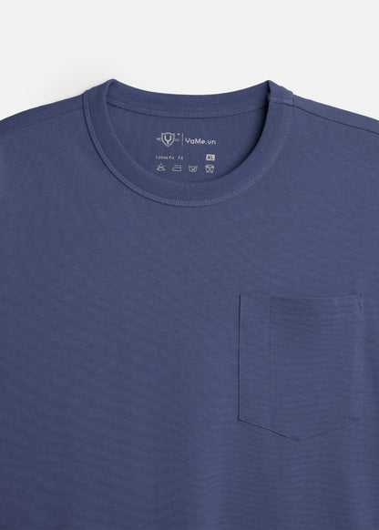 Áo Thun Tay Ngắn Cotton Wash Mềm Mại Kiểm Soát Mùi The Worker 003 Tím