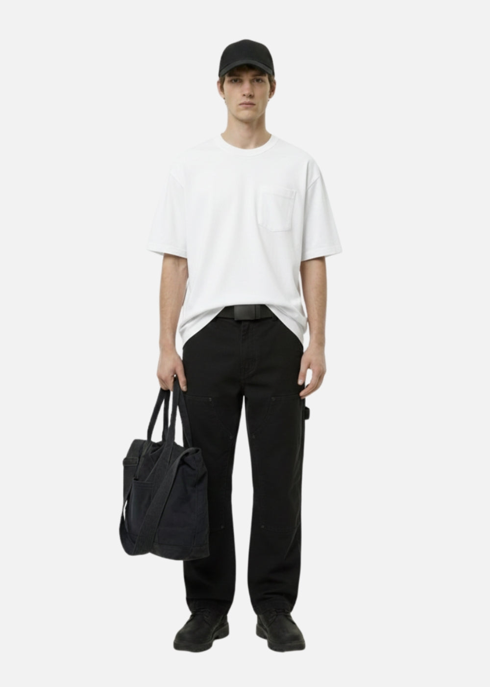 Áo Thun Tay Ngắn Cotton Wash Mềm Mại Kiểm Soát Mùi The Worker 003 Trắng