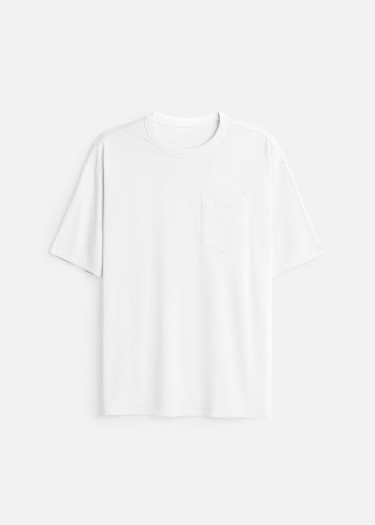 Áo Thun Tay Ngắn Cotton Wash Mềm Mại Kiểm Soát Mùi The Worker 003 Trắng