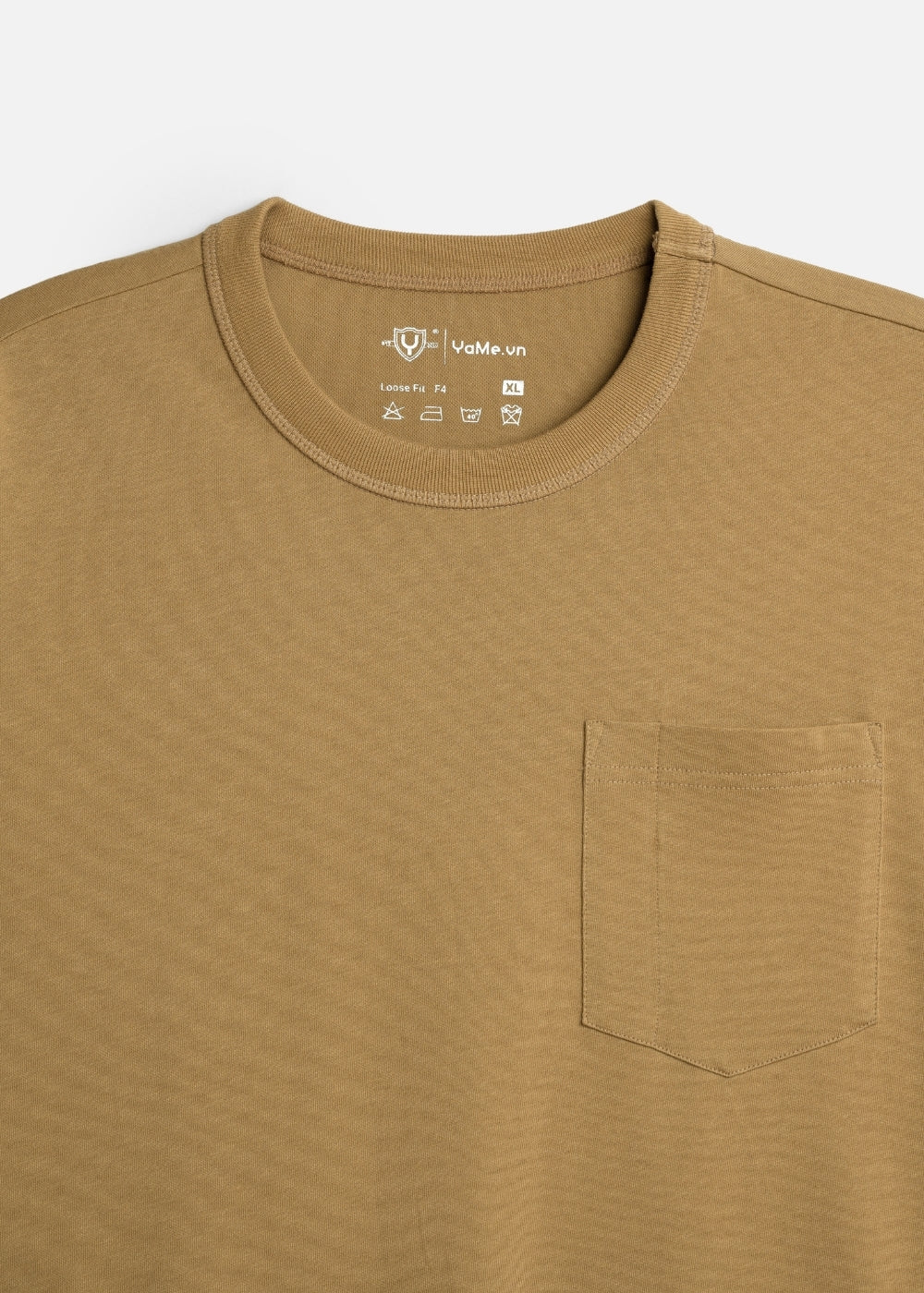 Áo Thun Tay Ngắn Cotton Wash Mềm Mại Kiểm Soát Mùi The Worker 003 Vàng