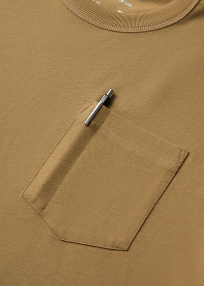 Áo Thun Tay Ngắn Cotton Wash Mềm Mại Kiểm Soát Mùi The Worker 003 Vàng