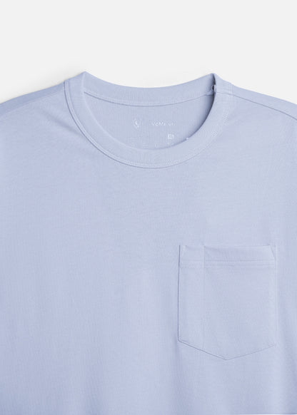 Áo Thun Tay Ngắn Cotton Wash Mềm Mại Kiểm Soát Mùi The Worker 003 Xanh Dương Nhạt