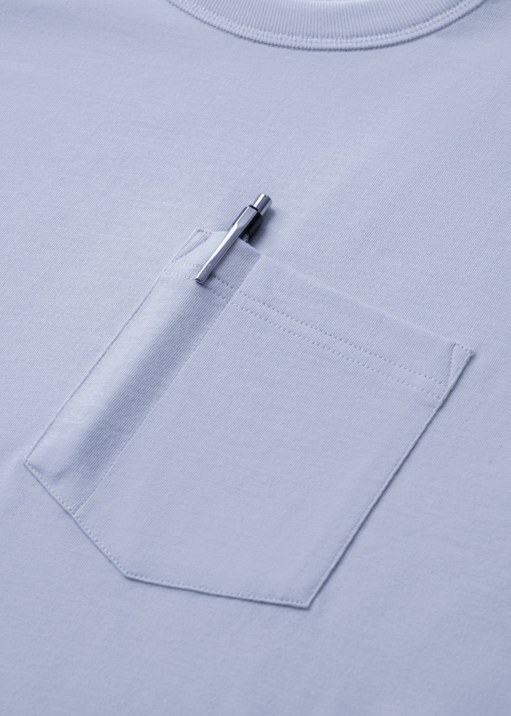 Áo Thun Tay Ngắn Cotton Wash Mềm Mại Kiểm Soát Mùi The Worker 003 Xanh Dương Nhạt