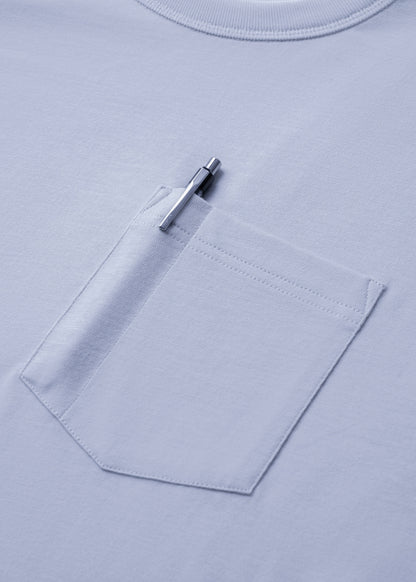 Áo Thun Tay Ngắn Cotton Wash Mềm Mại Kiểm Soát Mùi The Worker 003 Xanh Dương Nhạt