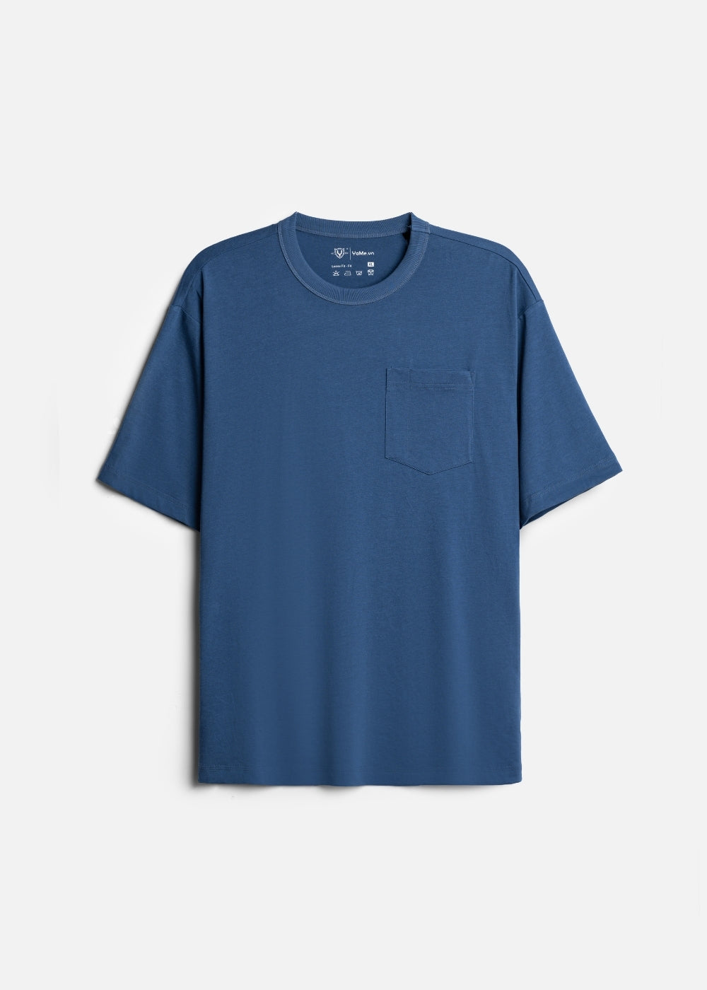 Áo Thun Tay Ngắn Cotton Wash Mềm Mại Kiểm Soát Mùi The Worker 003 Xanh Dương