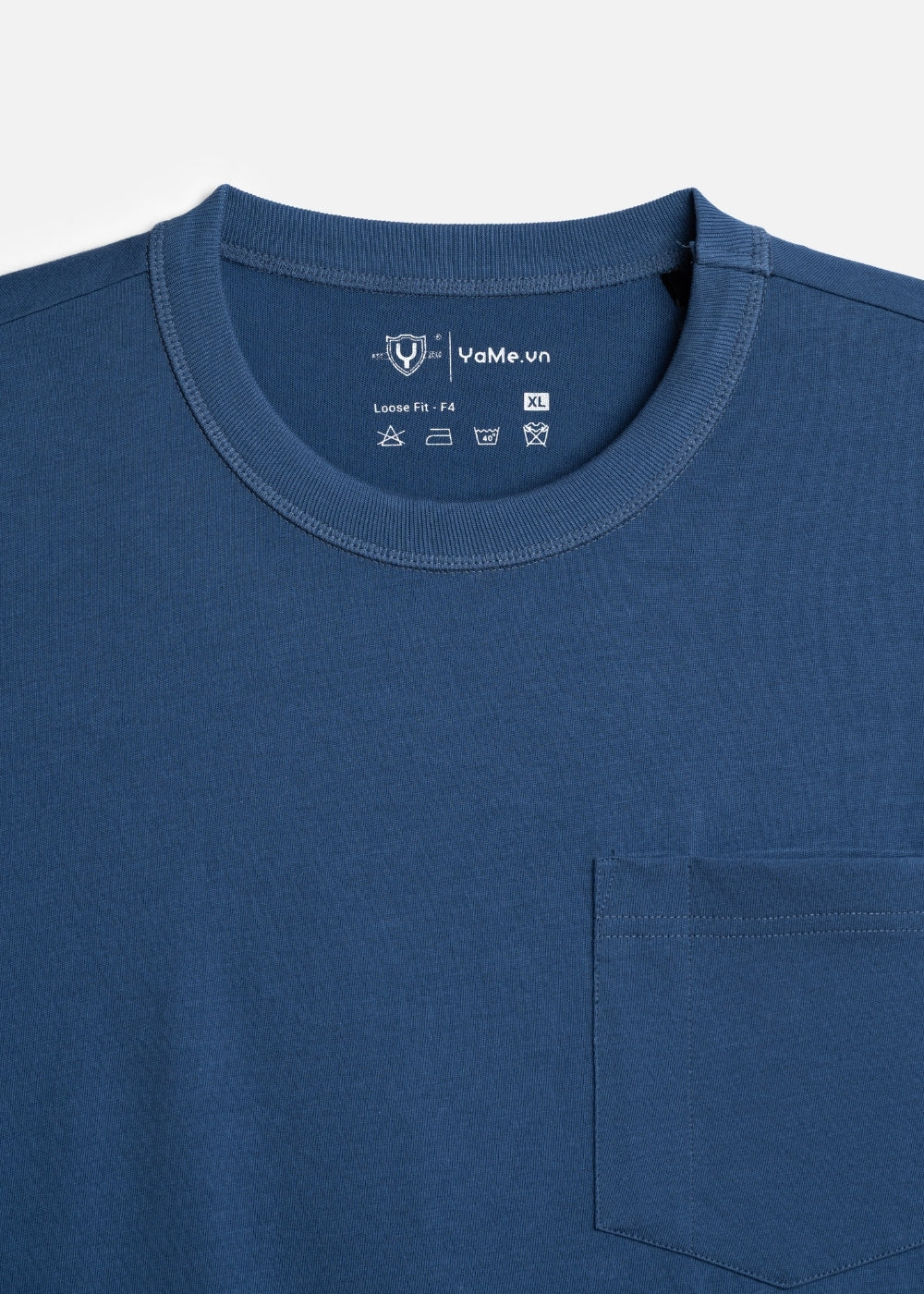 Áo Thun Tay Ngắn Cotton Wash Mềm Mại Kiểm Soát Mùi The Worker 003 Xanh Dương