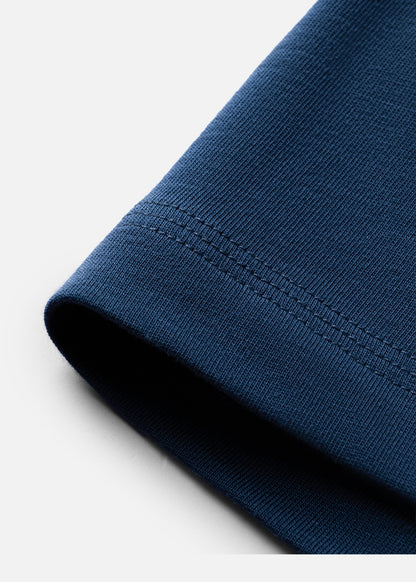 Áo Thun Tay Ngắn Cotton Wash Mềm Mại Kiểm Soát Mùi The Worker 003 Xanh Dương