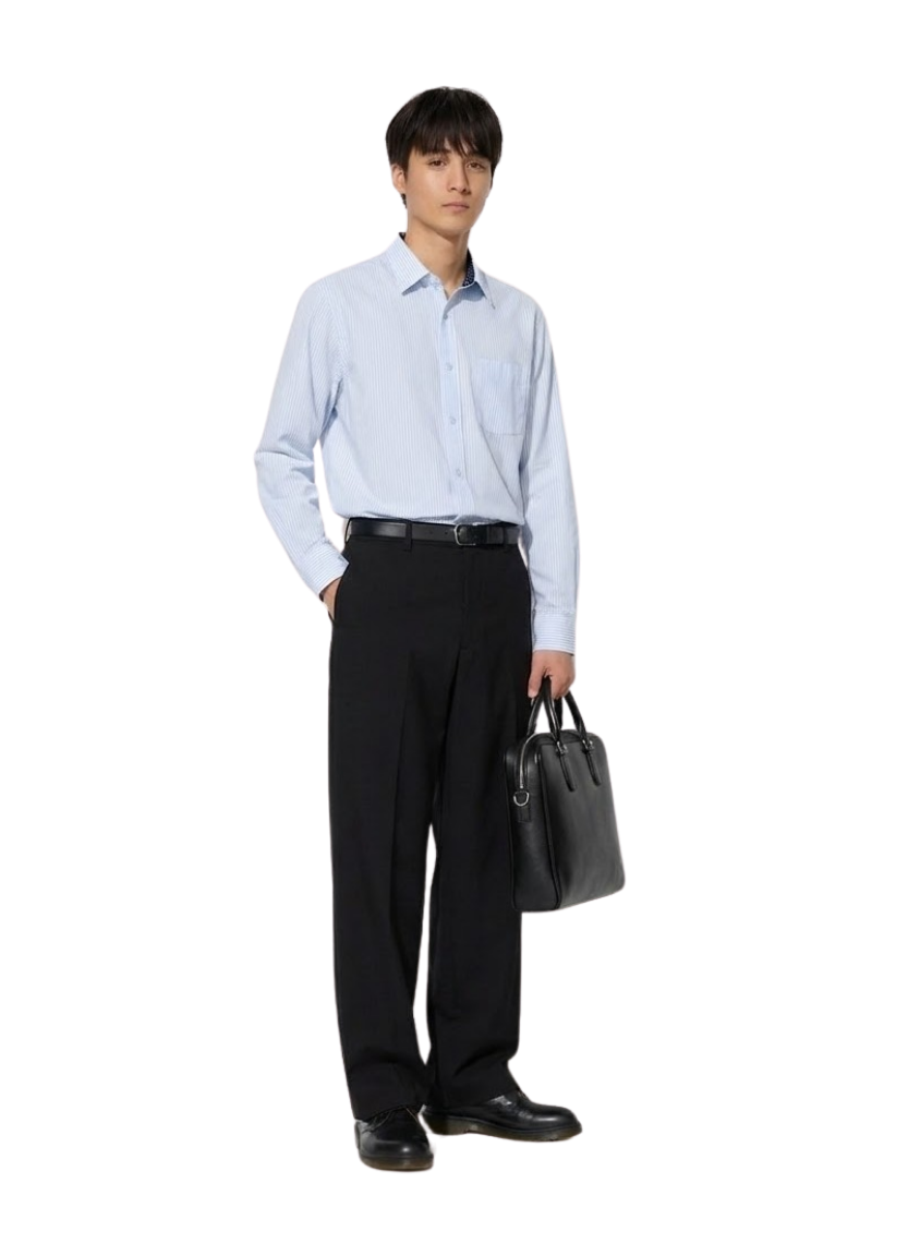 Áo Sơ Mi Tay Dài Nhanh Khô The Worker 004 Xanh Dương Nhạt