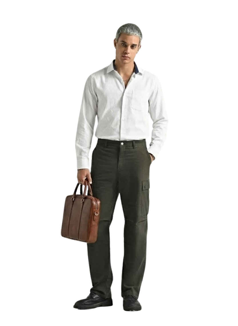 Áo Sơ Mi Tay Dài Nhanh Khô The Worker 004 Trắng