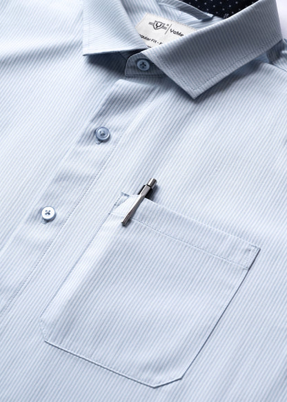 Áo Sơ Mi Tay Dài Nhanh Khô The Worker 004 Xanh Dương Nhạt