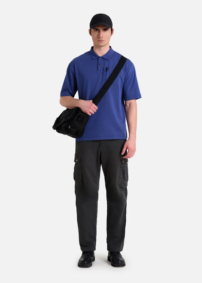 Áo Thun Cổ Polo Tay Ngắn FlexFit™ Co Giãn The Worker 005 Xanh Dương Đậm