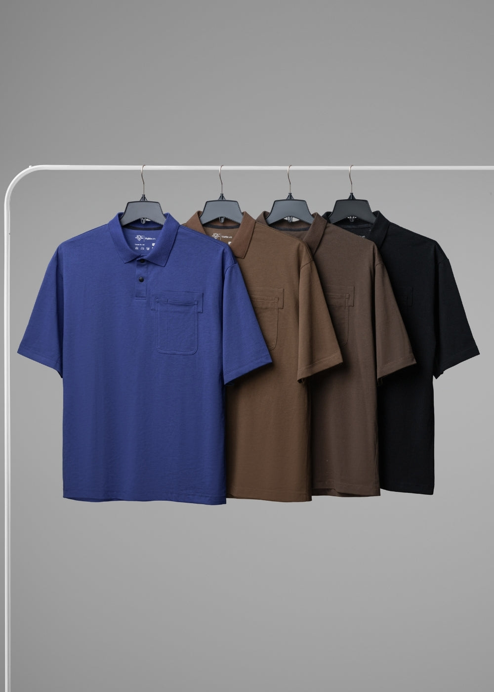 Áo Polo Tay Ngắn Mềm Mại Điều Hòa Nhiệt The Worker 005 Xanh Dương Đậm