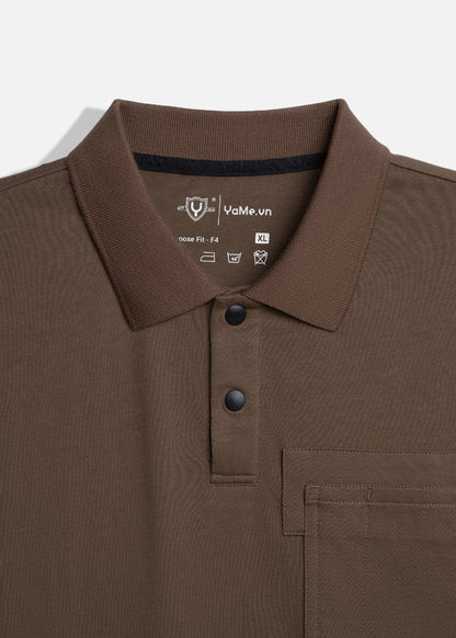 Áo Polo Tay Ngắn Mềm Mại Điều Hòa Nhiệt The Worker 005 Nâu