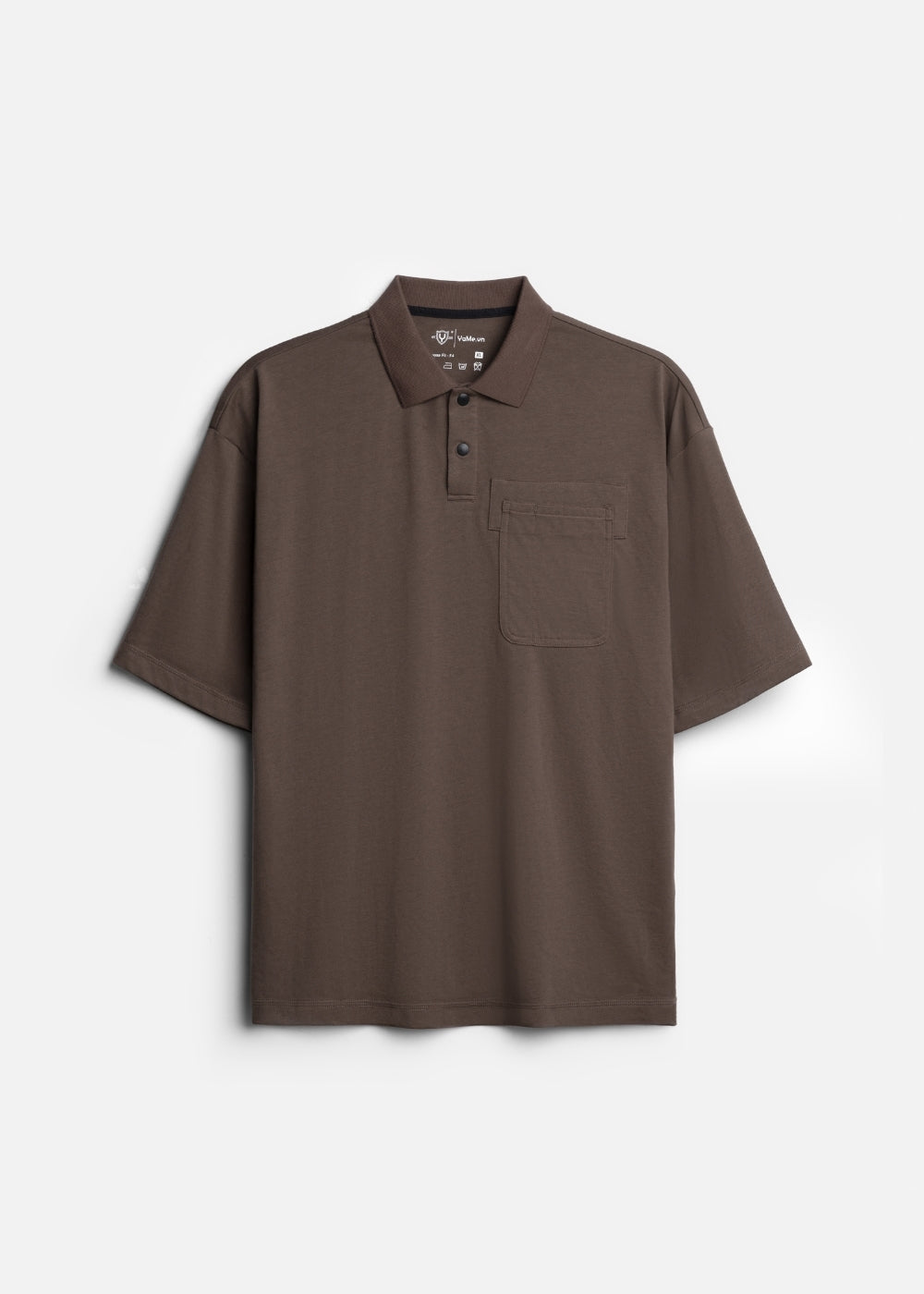 Áo Polo Tay Ngắn Mềm Mại Điều Hòa Nhiệt The Worker 005 Nâu Đậm