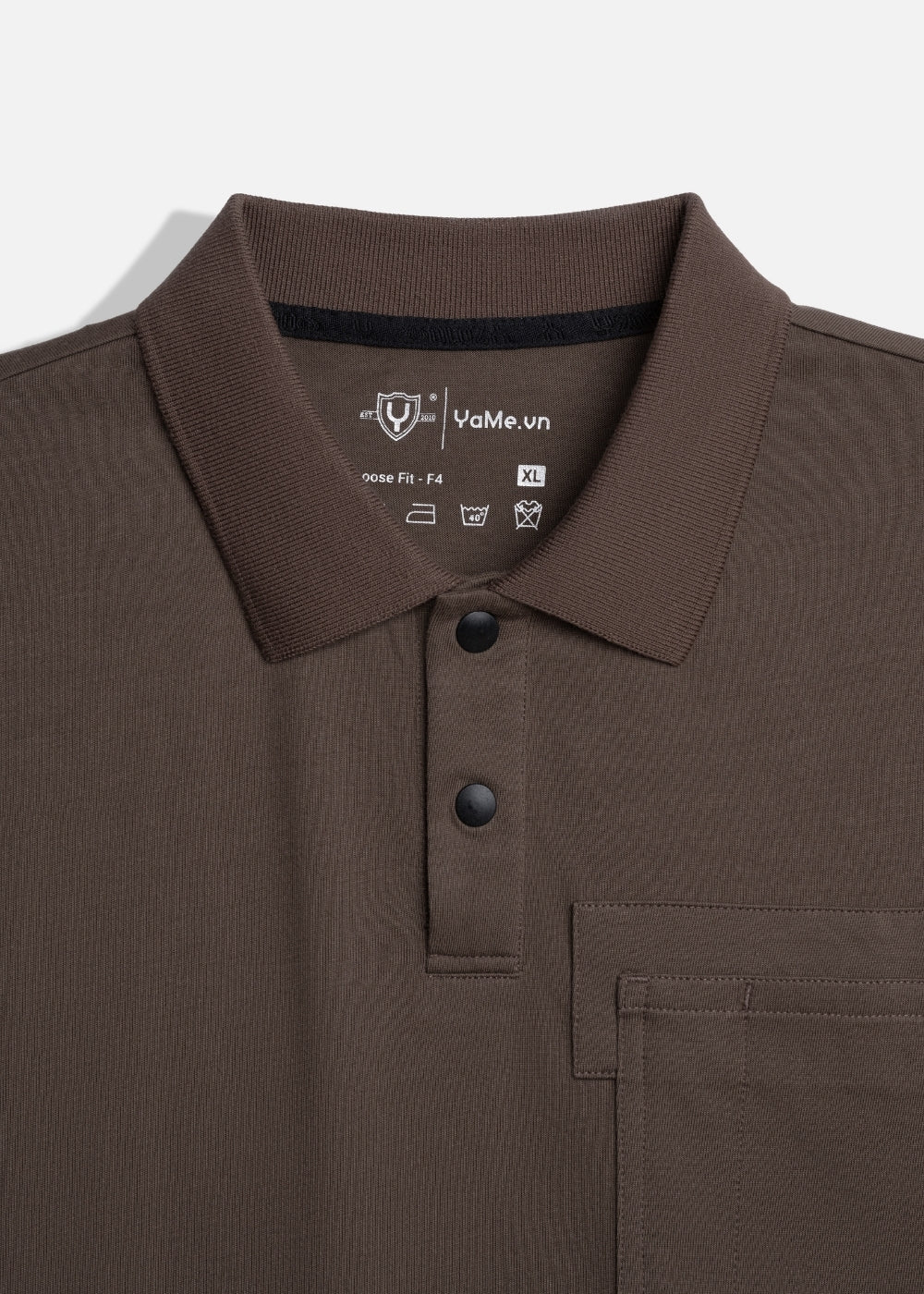 Áo Polo Tay Ngắn Mềm Mại Điều Hòa Nhiệt The Worker 005 Nâu Đậm