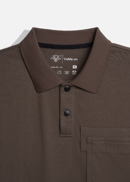 Áo Polo Tay Ngắn Mềm Mại Điều Hòa Nhiệt The Worker 005 Nâu Đậm