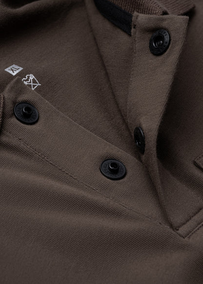 Áo Polo Tay Ngắn Mềm Mại Điều Hòa Nhiệt The Worker 005 Nâu Đậm