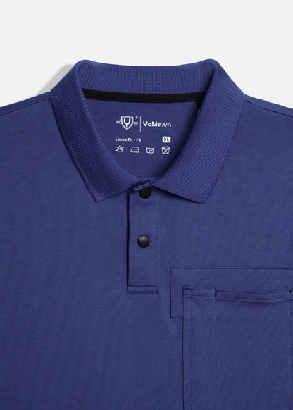 Áo Polo Tay Ngắn Mềm Mại Điều Hòa Nhiệt The Worker 005 Xanh Dương Đậm