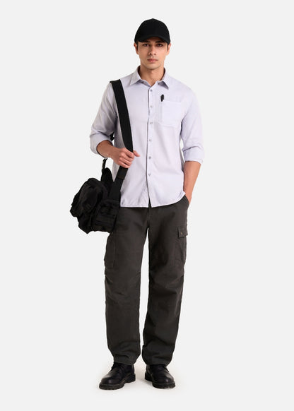 Áo Sơ Mi Tay Dài OXFORD Mềm Mát Ít Nhăn The Worker 006 Xám Nhạt